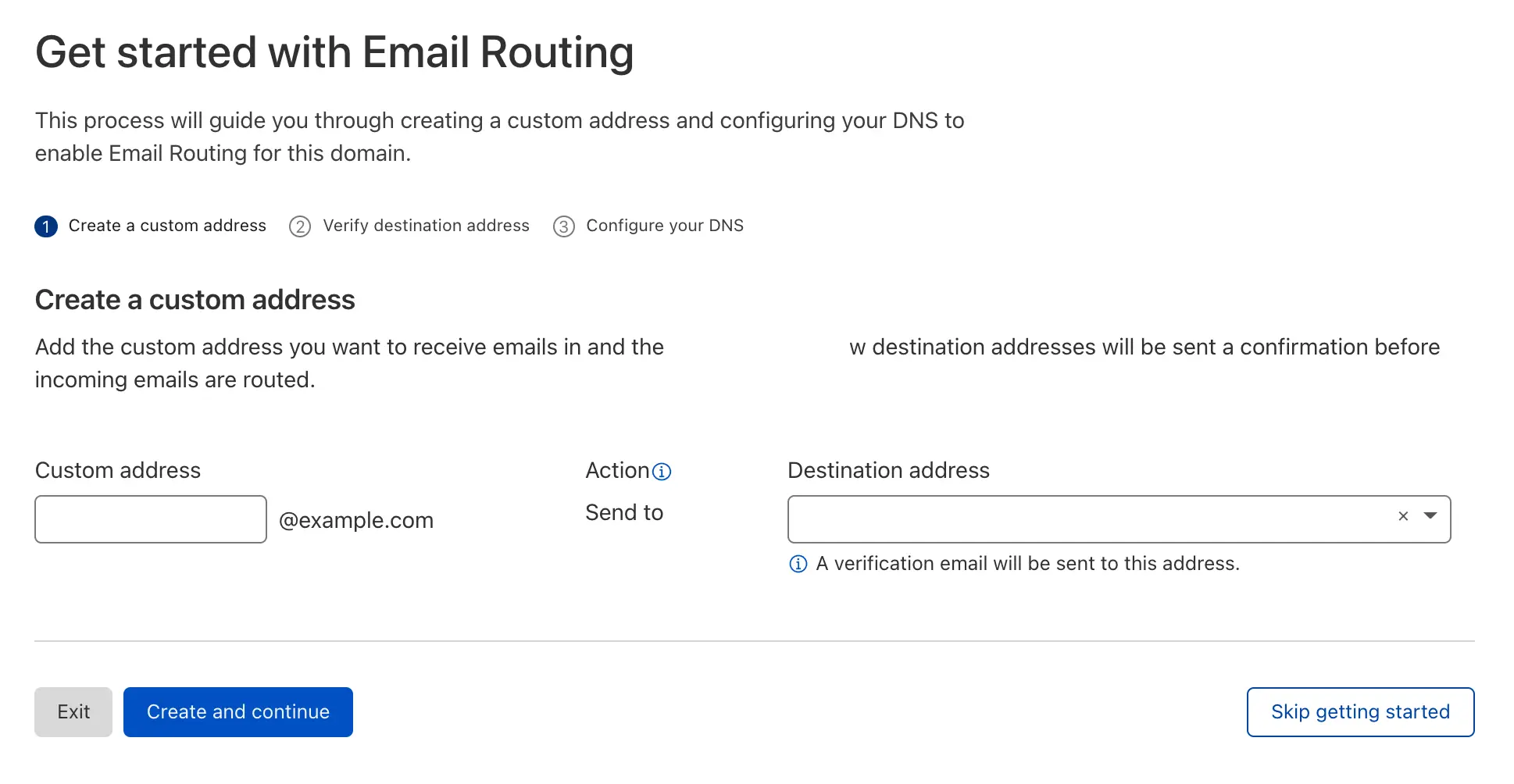 Cloudflare Email Routing設定電子郵件位址