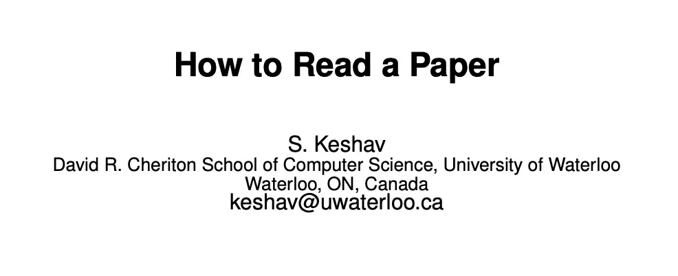 HowToReadAPaperCover