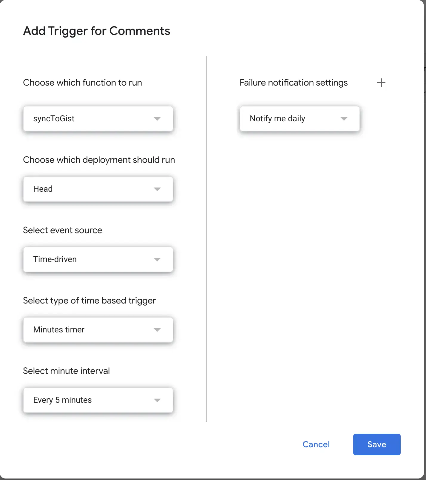 TriggerSettings