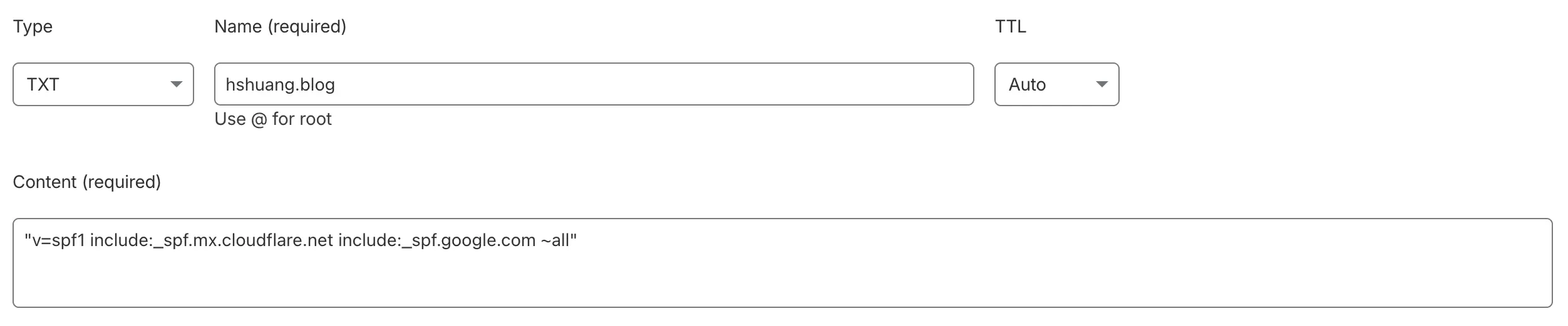Cloudflare驗證Gmail SMTP Server的DNS紀錄